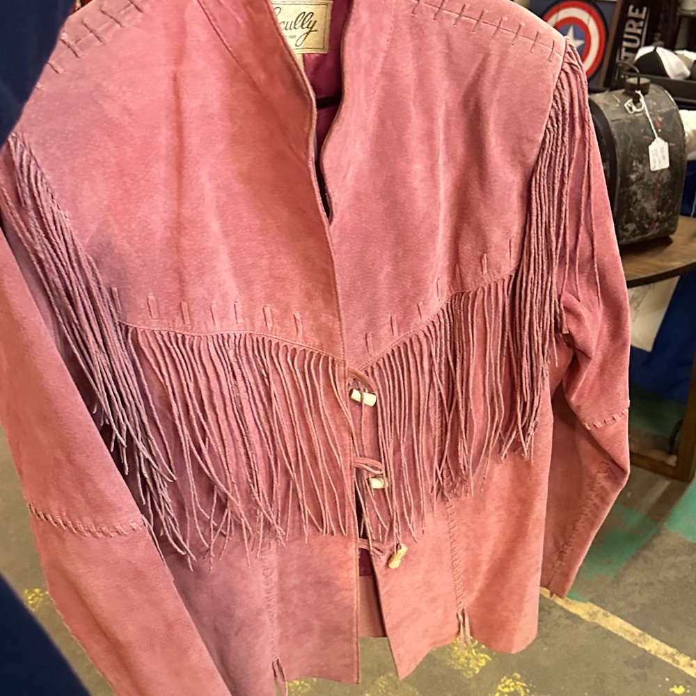 Scully Women's Mauve Fringe Leather Jacket